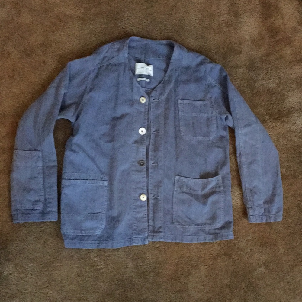 Zara blue linen jacket